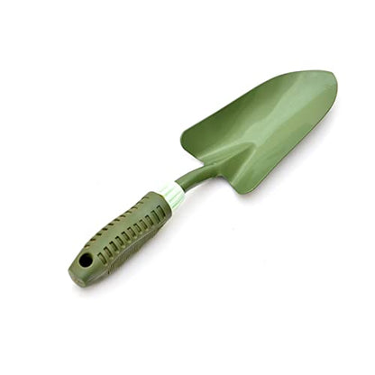 Garden Tool Shovel for Digging Gardening Trowel for Lawn Planting Alloy Spade Plastic Handle Anti Slippery - color: Green Long Handle