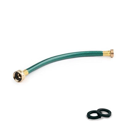 1FT 1/2-Inch PVC Leader Hose with Brass Male-to-Female Ends - size: 1