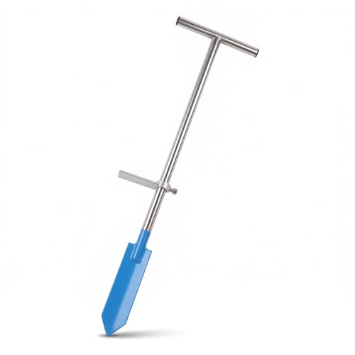 Bewinner Dibble Bar Tree Planting Tool with Foot Pedal, Detachable T Handle Tree Planting Bar, Stainless Steel Pole Digging Bar, Long Dibbler Garden Tool