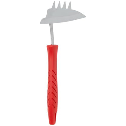 Zenport LT373 Stainless Weeder, Hoe, Rake Combo Hand Tool, Red