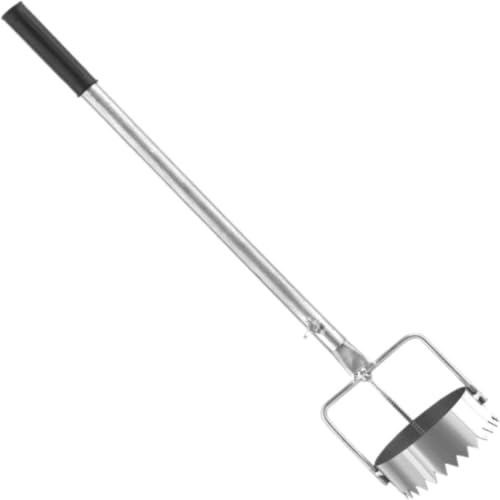 Bulb Planter Sod Remover Multipurpose, Retractable Handle, Plugger Digging Holes for Greenhouse Garden Lawn Sod Cutter, Grass Planter for Greenhouse, Garden or Farm Use (Light Gray) - color: A-30x2 Inch