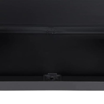 vidaXL Outdoor Storage Cabinet Black 38.2"x14.6"x65" PP - color: Black