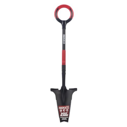 Root Slayer RS220 Heavy Duty Garden Shovel, Serrated Blade, Black - color: Black, size: Large