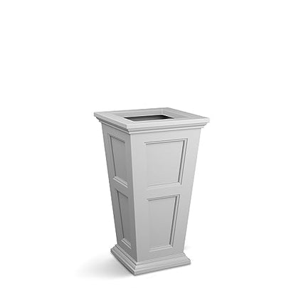 Mayne Fairfield 28in Self-Watering Tall Square Planter, White - color: White