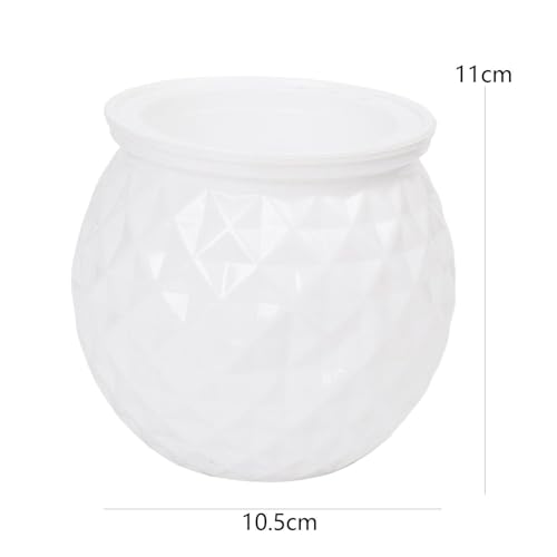 Self Watering Planter Pots, Automatic Water Absorbing Pot Indoor Hydroponic Plant Flower Pots for Green Luo, Succulent Plant (White, 11x10.5cm) - color: White