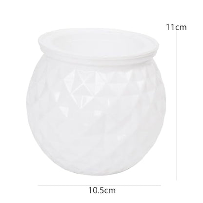 Self Watering Planter Pots, Automatic Water Absorbing Pot Indoor Hydroponic Plant Flower Pots for Green Luo, Succulent Plant (White, 11x10.5cm) - color: White