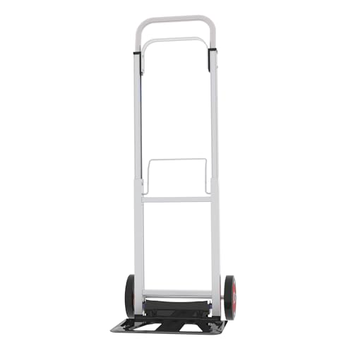 Folding Hand Truck with Wheels, 198 lbs Capacity, Aluminum Collapsible Hand Truck with Telescoping Handle, Portable Moving Dolly Cart for Home, Garage - size: Aluminum Hand Truck