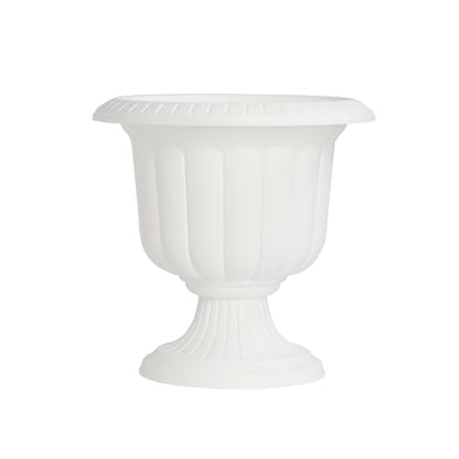 Root & Vessel Classic Urn, White, 14-Inch - color: White, size: 14 Inch
