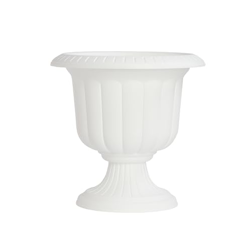 Root & Vessel Classic Urn, White, 14-Inch - color: White, size: 14 Inch