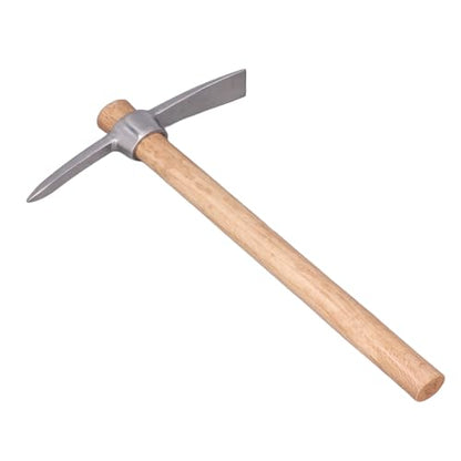 Forged Adze Pick, Weeding Mattock Hoe with Wood Handle Digging Tool