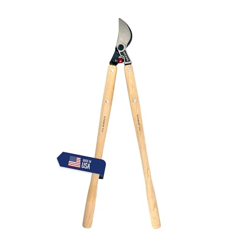 Hickok Heavy Duty Tree Lopper – 30" Long Reach Tree Branch Cutter with Hickory Wood Handles | Professional Arborist Pruning Tool Made in USA