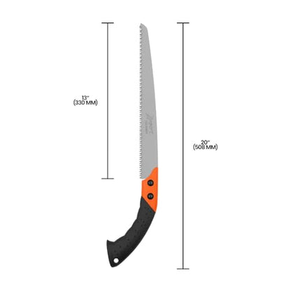 Straight Pruning Saw with Sheath, 13-Inch