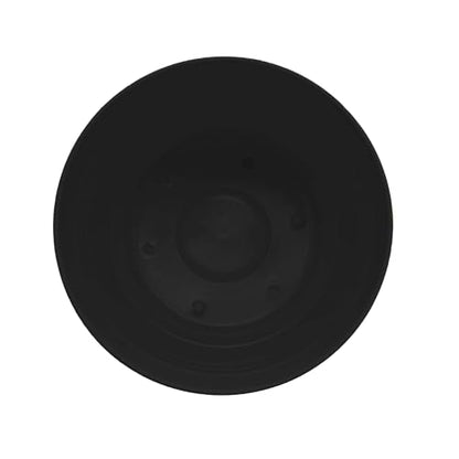 Bloem SP0700 Saturn Planter with Saucer, 7", Black - color: Black, size: 7"