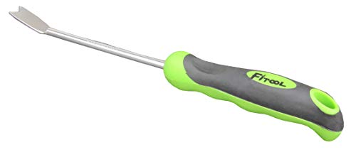 Stainless Steel Straight Weeder 13-Inch - Premium Garden Hand Weeder - Deep Underground Weeder - Stainless Steel Blade Mirror Polishing - with Soft Dual-Color Ergonomic Handle
