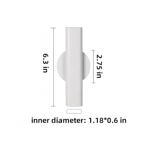 Self Adhesive Wall Vase Metal Tube Decoration Holder Used to Display Dried Flower, Faux Flowers, Fake Flowers, Also Suitable for Cemetery Memorial Decoration (1 Pcs White) - color: 1 Pcs White