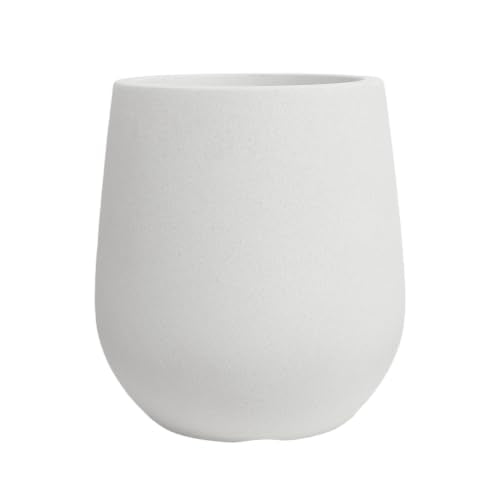 11.8"H Plastic Planters with Drainage Holes and Plug,Chalk Beige - color: Beige, size: 11.81"
