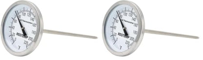 REOTEMP K82-3 Soil Thermometer, 5 Inch Stem, Waterproof, for Seeding and Transplanting Garden Temperature Measurement, 0-220 Fahrenheit (Pack of 2) - size: 5 Inches (Pack of 2)
