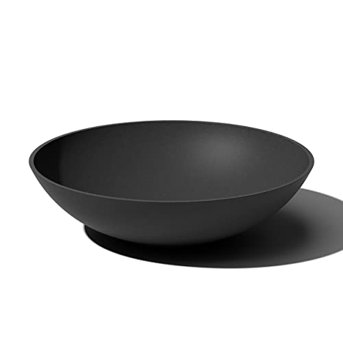 Veradek Mason Series Lane Bowl - Large Outdoor Bowl Planter - color: Black, size: 6"H x 24"DIA