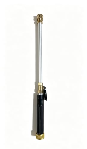 High Pressure Hose Nozzle for Garden Hose - Metal Power Washer Wand Jet Nozzle with 3 Spray Tips, Heavy Duty Brass Connector, 18" Long Handle Water Sprayer for Car Wash, Patio Cleaning