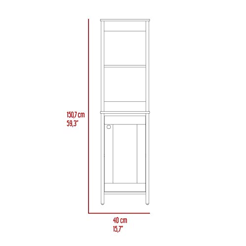 Patio Storage Outdoor Cabinet - color: Grey - 15.70 X 15.70 X 59.30 Inch