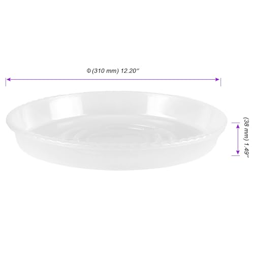 JOIKIT 20 Pack 12 Inch Plant Saucers, Clear Plastic Flower Pot Saucer, Plant Trays Pot Tray for Indoor Outdoor Planters Potted Plants