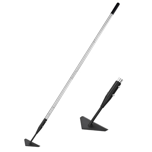 YEELOR Triangle Garden Hoe, Carbon Steel Push-Pull Weeding Tool - style: winged hoe