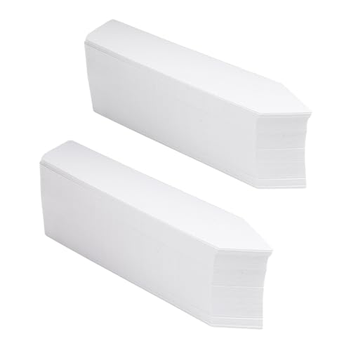 Quluxe 200 Pcs 6" Plant Labels PVC White Garden Labels Plant Tags Markers for Outdoor Garden - size: 6"x0.1"