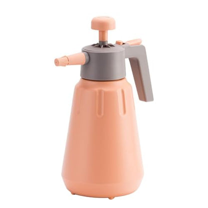 Garden Pump Sprayer, 68 oz/0.5 Gallon Hand Held Pressure Sprayer with Safety Valve ＆ Adjustable Nozzle, Large Capacity Bottle Water Weed Flower Plant Lawn Home Washing Spray 2L (Salmon Pink)