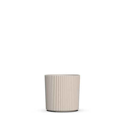 Mayne Haven 10in Round Fluted Modern Planter, Chai - color: Chai, size: 10in
