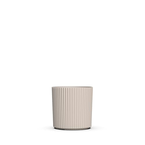Mayne Haven 10in Round Fluted Modern Planter, Chai - color: Chai, size: 10in