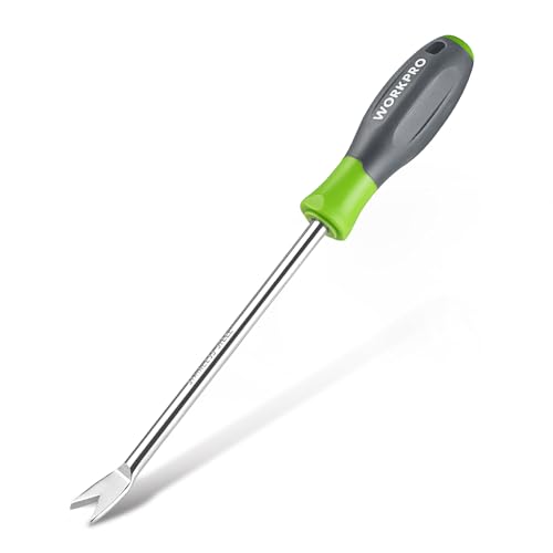 WORKPRO 11.5" Dandelion Weeder Puller Tool with Soft Handle