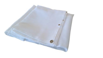 10'X20' (White) Heavy Duty Mesh Tarp Net Sail Sun Shade Awning and Fence Screen Patio and Canopy Cover - size: 10x20