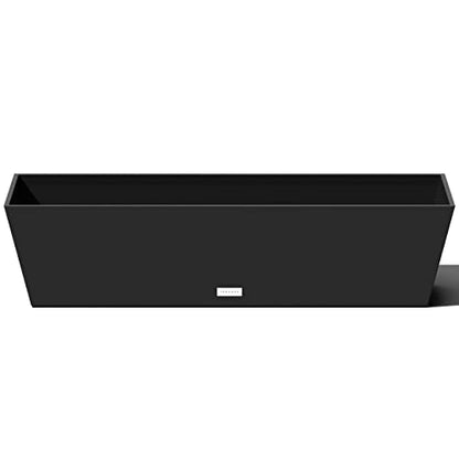 Veradek Pure Series Window Box Planter - Tapered Outdoor Planter - color: Black, size: 36 inch