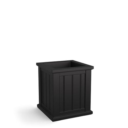Mayne Cape Cod 16in Self-Watering Square Planter, Black - color: Black, size: 16in