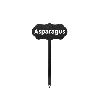 RealSteel Metal Seed & Plant Markers – Elegant Indoor & Outdoor Garden Stakes – Durable Herb, Vegetable & Fruit Plant Labels for Pots, Raised Beds & Greenhouse – Farmhouse Garden Gift - (Asparagus) - style: ASPARAGUS