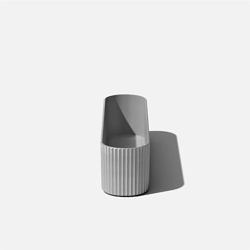 Veradek Demi Series Window Box Planter - Round Outdoor Planter - color: Gray, size: 36 inch