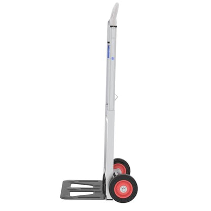 Folding Hand Truck with Wheels, 198 lbs Capacity, Aluminum Collapsible Hand Truck with Telescoping Handle, Portable Moving Dolly Cart for Home, Garage - size: Aluminum Hand Truck