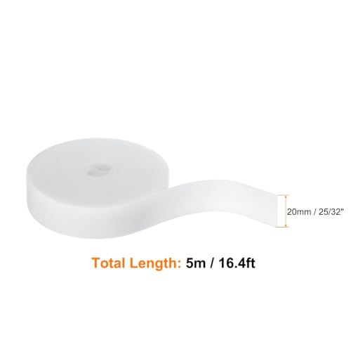 HARFINGTON Garden Plant Tape 16.4ft 25/32" Reusable Ties Strap White - color: White, size: 16.4ft x 25/32"