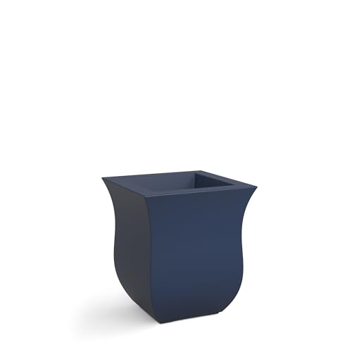 Mayne 5873-NB Polyethylene Planter, Neptune Blue 16x16 - color: Neptune Blue