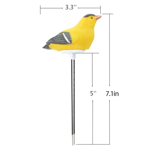 2X Soil Moisture Meter Watering Alarm Bird Plant Water Tester Hygrometer Sensor Gardening Tool Kit (Yellow)