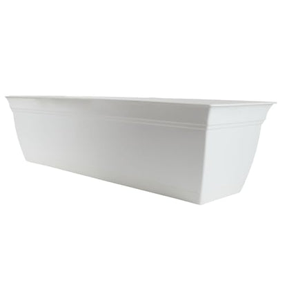 The HC Companies 24" Eclipse PlasticWindow Box 7.76"x24"x6.57" in White Color - color: White, size: 24"