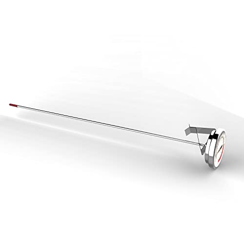 Lightbeam 16" Long Stem Deep Fry Thermometer with Pot Clip, Instant Read 2" Dial Meat BBQ Turkey Thermometer Candy Thermometer for Deep Fry, Turkey, Grill, Candy & Coffee etc