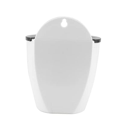 LEXININ 12 Pack 4 Inch Self Watering Hanging Planter, White Plastic Wall Mounted Planter Pots with Cotton Rope and Hook, Vertical Flower Pot for Plant Garden