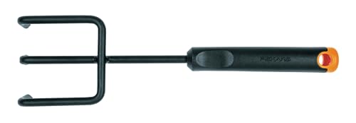 Fiskars Ergo Cultivator, Length 30.5cm, Rust-Resistant Steel Head/Plastic Handle, Black/Orange, 1027019 - style: Cultivator
