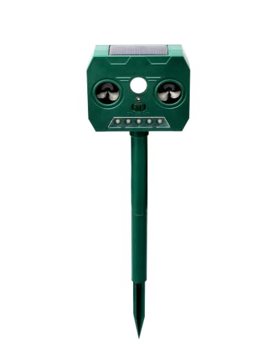 Solar Animal Repeller, PIR Sensor, Flashing Light, IP65 Waterproof, Yard