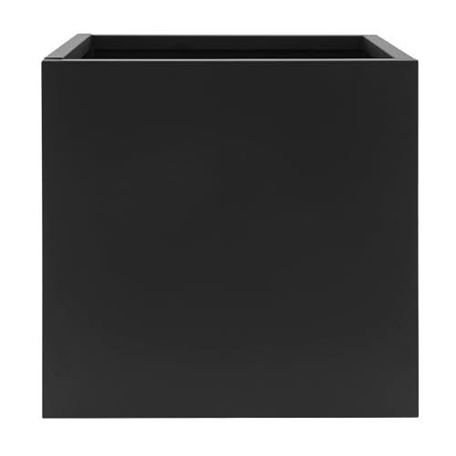 DYNAMI 20x20x20in Black Large Square Planter Box for Outdoor Plants - color: Black, size: 20in