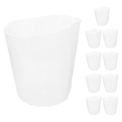 Clear Nursery Plant Pots 10 Pack 4.72 Inch Transparent Plastic Planter Pots for Indoor Outdoor Gardening Small Flower Pot Liners for Seedlings Orchids Succulents Cacti - size: 12.00X12.00X12.00CM
