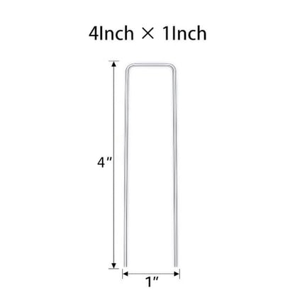 Atlantic Stainless Steel Landscape Staples Garden Stakes. (4"-Square-40pcs) - size: Square 4"x40pcs