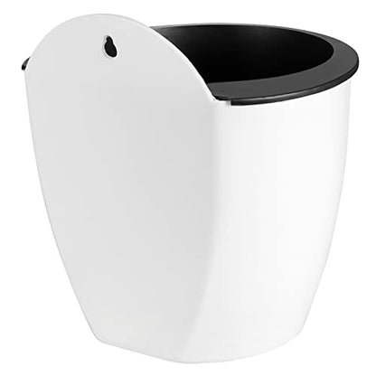 MOUYAT 10 PCS 7 Inch Plastic Wall Mounted Lazy Flower Pots, White Self Watering Hanging Planters with Hooks and Ropes, Water Hanging Plant Pots for Indoor Outdoor Plants - size: 7 Inch 10 PCS