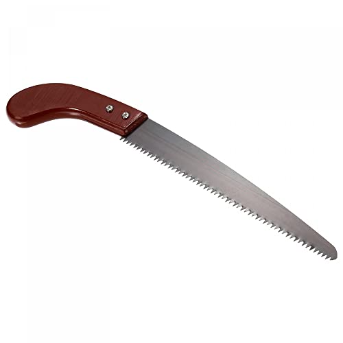 uxcell 10 Inch Pruning Saws Straight Blade Hand Saw Wood Handle for Camping